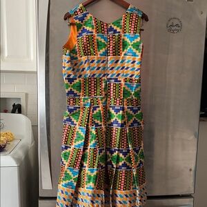 Colorful Geometric Woman Dress
